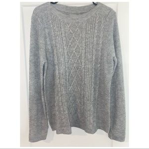 Light Grey Cable Knit Sweater